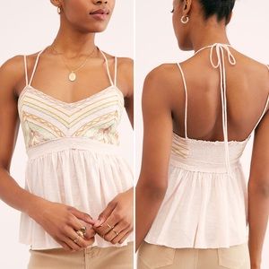 New FREE PEOPLE Well Traveled Halter Top - M